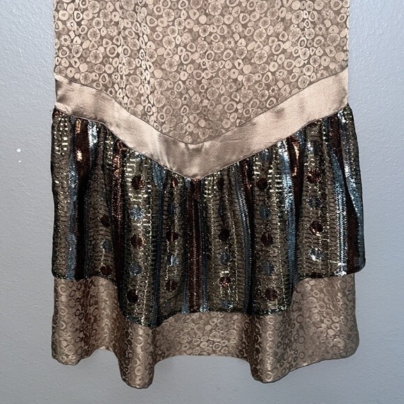 Bellini Paris Mode Silk Skirt Brown size 6 - Picture 4 of 12